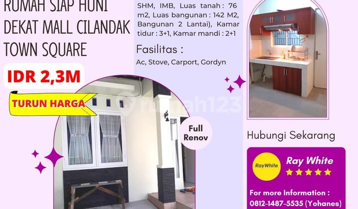 Ready-to-Occupy Minimalist House Complex Near Mall Cilandak Town Square