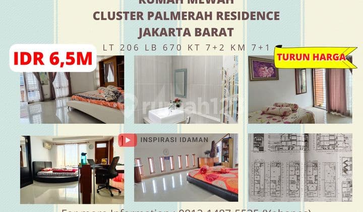 Rumah Mewah 206Mtr 4 Lantai Palmerah Residence Jakarta Barat