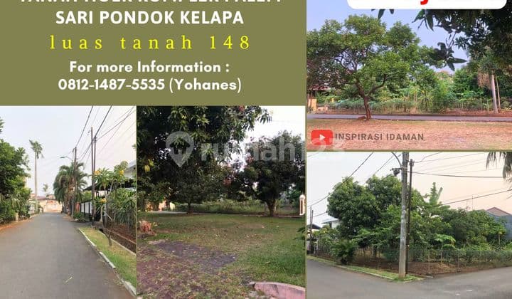 Tanah Hoek Komplek Palem Sari Pondok Kelapa Akses 2 Mobil