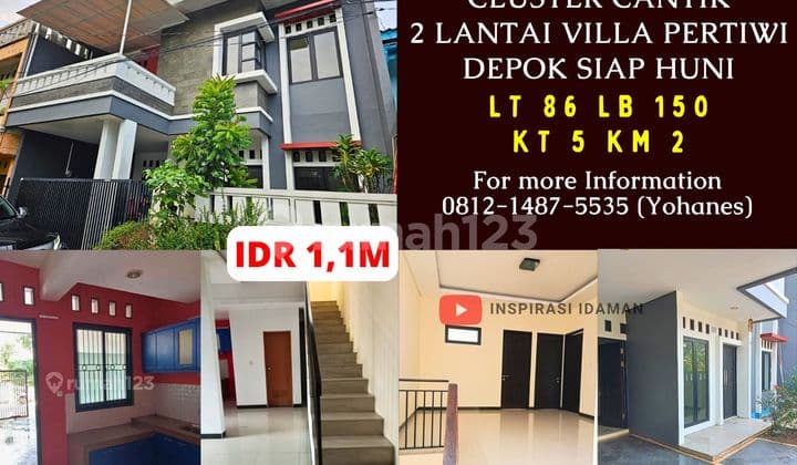Cluster Cantik 2 Lantai Villa Pertiwi Depok Siap Huni