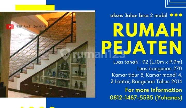 Pejaten House 92M 3 Floors Next to Bin Complex