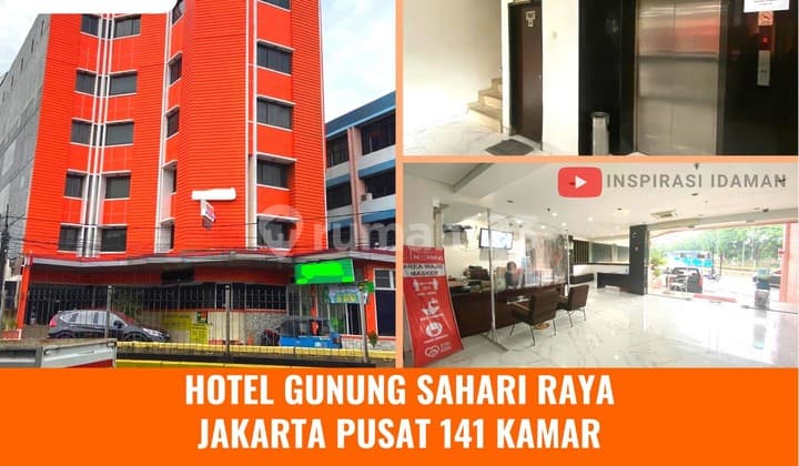 Hotel 7+1 Lantai 600Mtr 141 Kamar Gunung Sahari Raya
