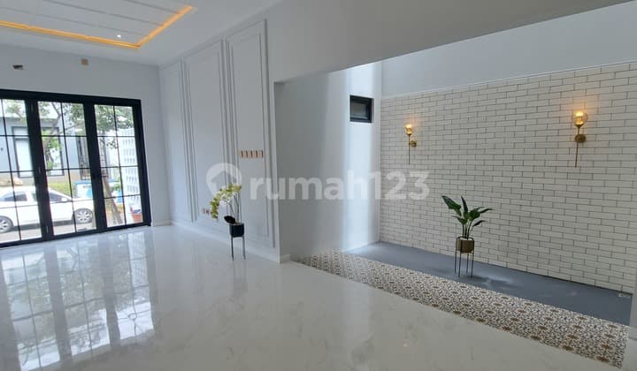Dijual Rumah Klasik Cantik Modern Hook 2 Lantai Cluster di Nusaloka BSD Tangerang Selatan