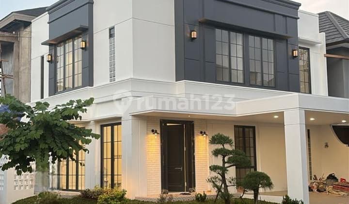 Dijual Rumah Klasik Cantik Modern Hook 2 Lantai Cluster di Nusaloka BSD Tangerang Selatan