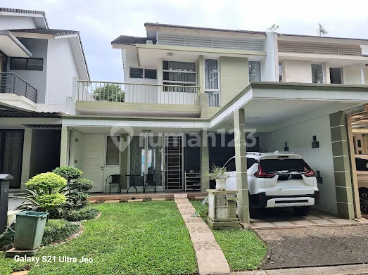 For Sale Neat House with Backyard, SHM, Facing Park, Near KRL in Delatinos BSD