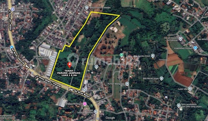 Kavling Komersial Jalan Raya Parung, Bogor