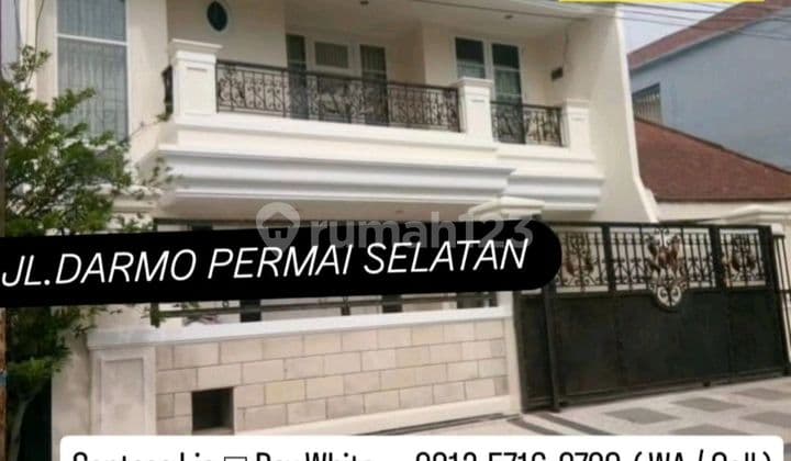 Murah Luas Dijual Rumah Darmo Permai Selatan - Modern 2 Lantai Full Furnished Dekat Madame Chang, Hr.muhammad, Hotel Vasa , Akses Tol Satelit, Pasar Puncak Permai, Pakuwon Mall