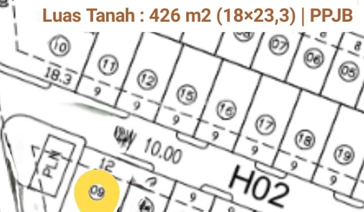 Murah Rp. 8 Juta-An/M2 Dijual Tanah Kavling Citra Garden Citraland Sidoarjo.- Cluster Orchard Grand Futlerton Blok H2