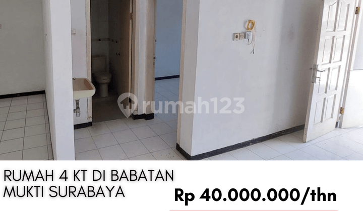 Disewakan Rumah 4 Kamar Harga 40 Juta di Babatan Mukti Surabaya Barat
