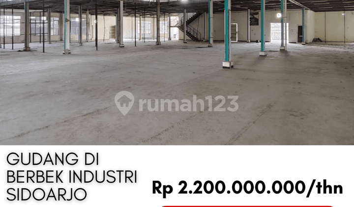 Disewakan Gudang Siap Pakai 5000m2 di Berbek Industri SIDOARJO