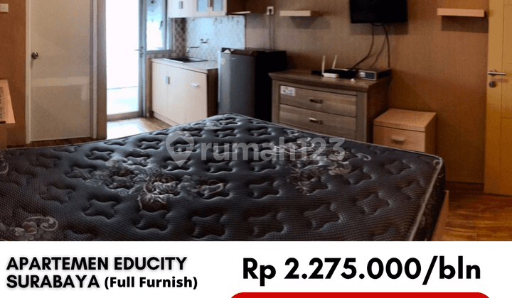 Rent Ready-to-Occupy Studio Apartment Fully Furnished in Educity Pakuwon City Surabaya