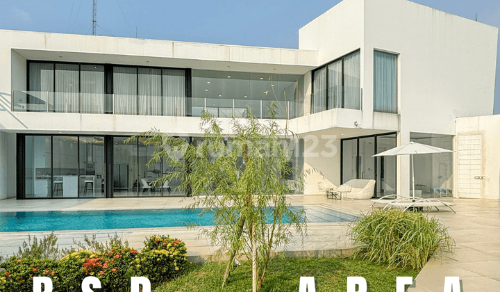 MODERN TROPICAL HOUSE BSD 3 LANTAI DALAM CLUSTER ELIT