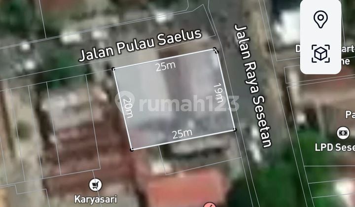 Tanah Sesetan 4,9 Are Pulau Saelus Sesetan Denpasar