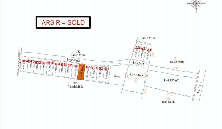 Rumah Modern 3 Kamar Tidur Cluster One Gate Sistem dengan View Sawah di Sading Badung