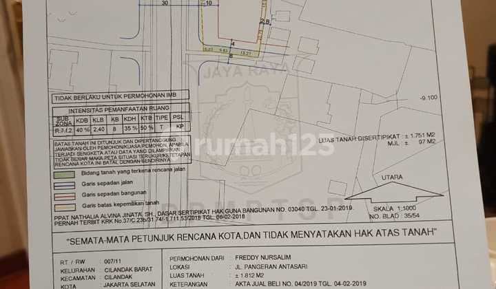 Kavling Strategis Lt 1751 M di Antasari, Tb Simatupang