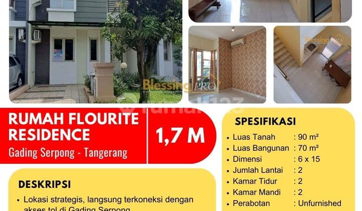 Dijual Cepat Rumah Flourite Residence, Gading Serpong Tangerang