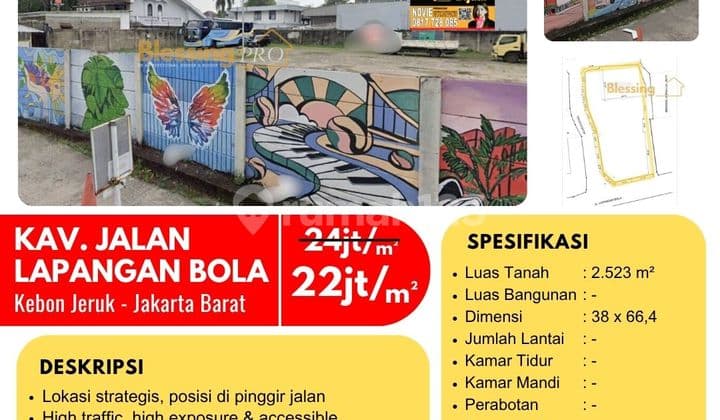 Harga Bu !! Dijual Cepat Kavling Mnc, Kebon Jeruk Jakarta Barat