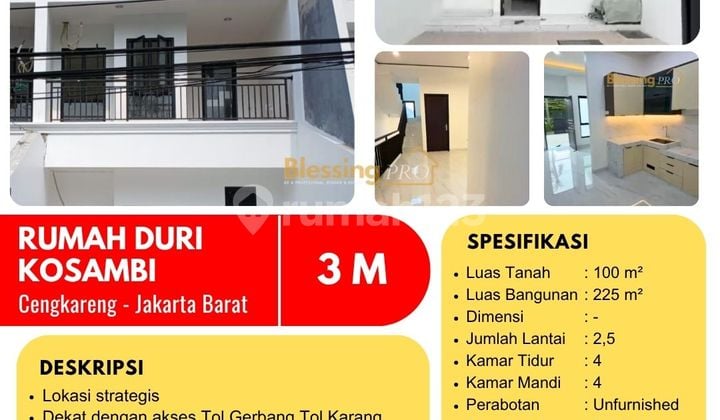 Dijual Rumah Baru Renov, Duri Kosambi, Cengkareng, Jakbar
