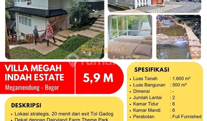 Quick Sale Villa Mega Indah! Cool, Mountain View & Mountain River Included!!