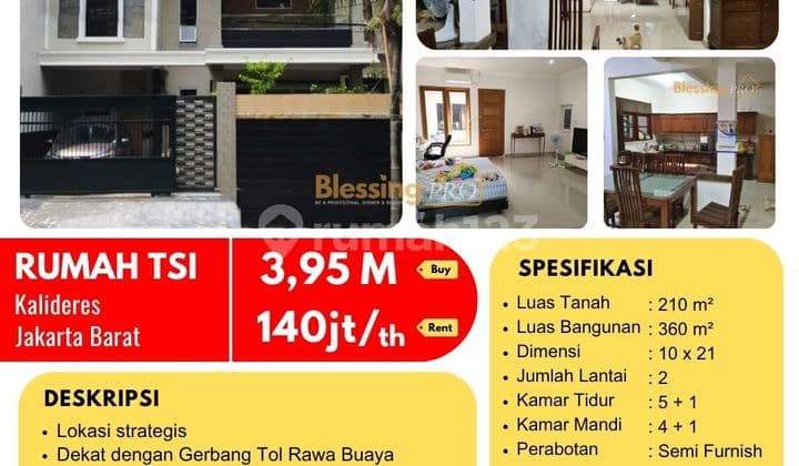 For Rent: Ready-to-Occupy House, Taman Semanan Indah, West Jakarta