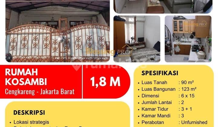 For Sale Quick Ready-to-Occupy New Kosambi House, West Jakarta
