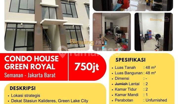 Dijual Condo House Green Royal, Semanan, Jakarta Barat