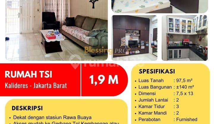 Dijual Rumah Furnished Taman Semanan Indah (TSI), Jakarta Barat