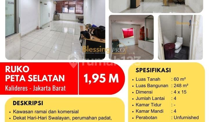 BU !!! Dijual Cepat Ruko Jl. Peta Selatan, Jakarta Barat