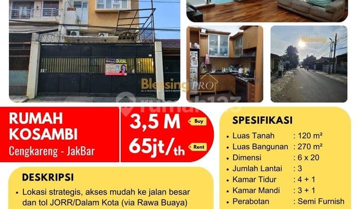 Disewakan Rumah Semi Furnished Kosambi, Cengkareng, Jakbar