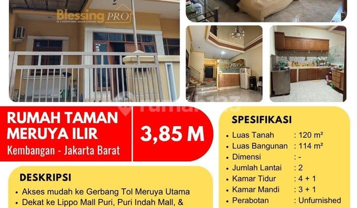 For Sale: 2-Storey House in Taman Meruya Ilir, Kembangan, West Jakarta