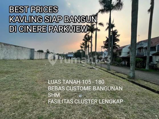 SIAP BANGUN KAVLING DI CINERE PARKVIEW BEBAS BANJIR HANYA 1KM KE GERBANG TOL DESARI