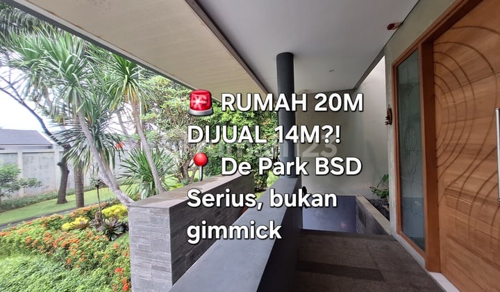 Rare! Rumah Villa BSD Tidak Nempel + Taman Luas Under Value