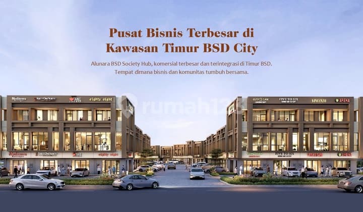 Ruko Baru BSD City Alunara Lokasi Bagus Ramai Sangat Strategis