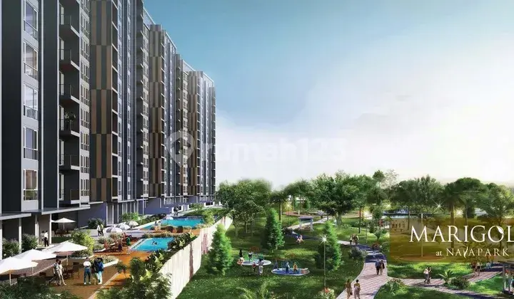 Apartemen 2Br Marigold Navapark Full Furnished Siap Huni