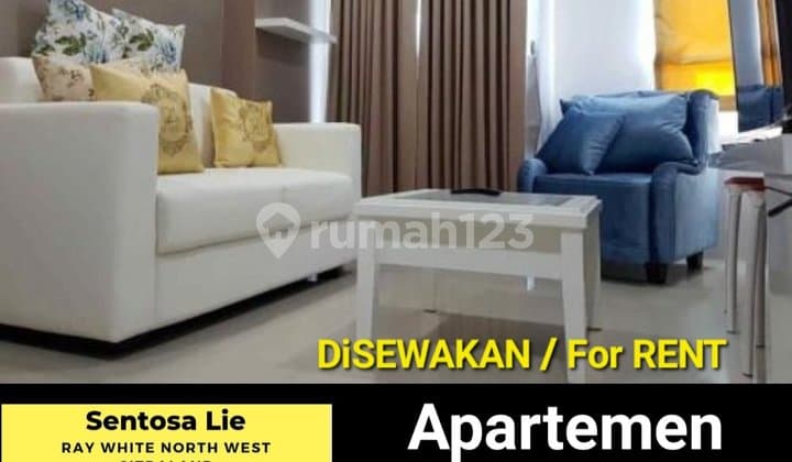 Disewakan Apartemen Tanglin Pakuwon Mall Tipe 1 Bedroom Jumbo 60 M2 Full Furnished Plus Mesin Cuci - Lantai 12 Best View Kota - Special Balkony Ada 2