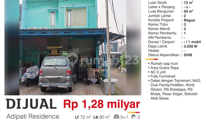 Dijual Rumah Modern SHM di Adipati Residence Graha Raya Bintaro