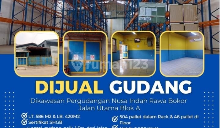 Hot Listing ! Gudang Di Kawasan Pergudangan Nusa Indah, Jakarta Barat