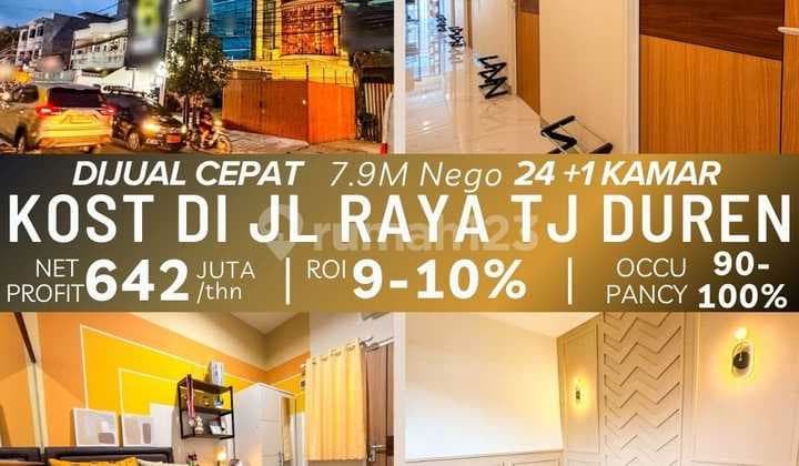 Kost 4 Lantai Full Occupancy di Jalan Tanjung Duren Raya, Jakarta Barat