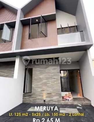 Dijual Rumah Kavling Dki Meruya Lt 5x25m2 Lokasi Jln Utma Bebas Banjir