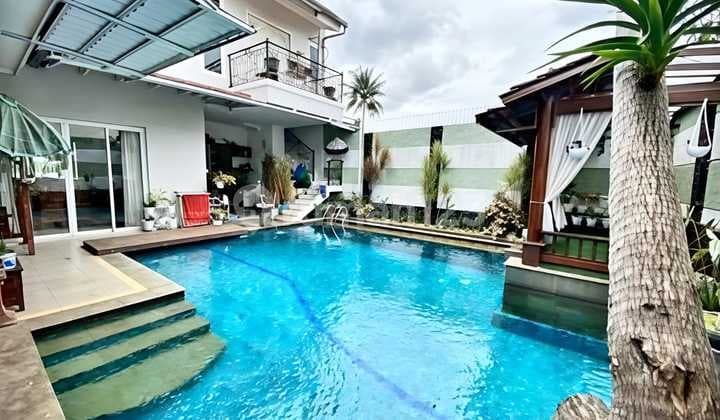 Dijual Rumah Harjamukti Depok Private Pool Dekat Akses Tol Siap Huni Harga Nego