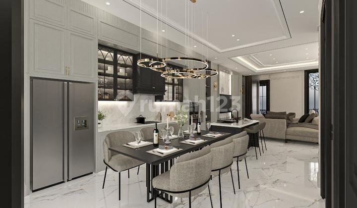 Rumah American Classic Full Furnish Dekat Kawasan Bisnis di Permata Buana