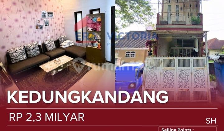 2-Story House for Sale with Rooftop on 3rd Floor, Strategic Location on Main Road Axis Near Malang University Campus 2, Suitable for Business or Office