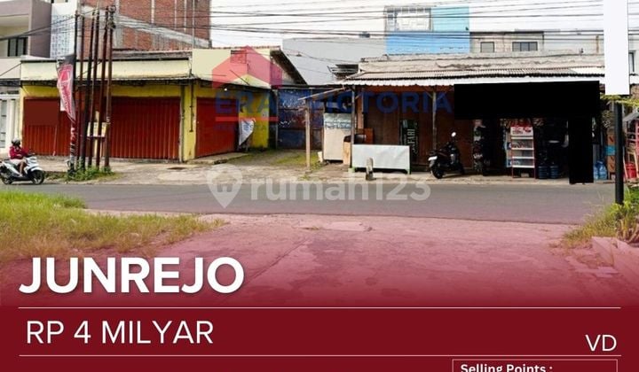 Rumah, Ruko, Tanah Lokasi Pinggir Jalan Raya Dekat Kampus Umm, Wisata Sengkaling, Dikelilingi Perumahan, Cafe, View Pegunungan, Bekas Toko Bangunan bisa Dilanjutkan Ada Mesin Penggilingan Batu