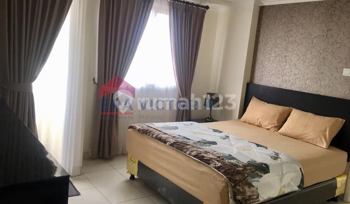 Unit Apartemen Disewakan Di Malang City Point (mcp) Lantai 10 Dengan 2 Kamar Tidur Lengkap Furnish. Lokasi Strategis Sebelah Cyber Mall Dan Kampus Unmer. Ruang Tamu Luas Dan Lega