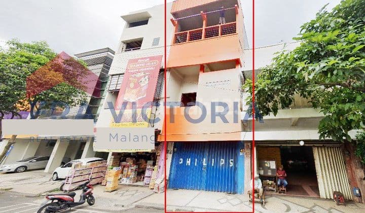 DISEWAKAN Ruko Terletak di Pusat Bisnis dan Perdagangan, Di Area Pasar Besar, Bersebelahan dengan Bank Mega Kota Malang