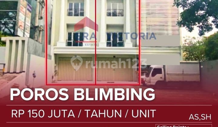 Ruko Sewa 3 Lantai Bangunan Baru Lokasi Poros Jalan Provinsi Area Blimbing, Kondisi Istimewa, Siap Huni Dekat Area Perkantoran, Kantor Bpjs, Bank, Leasing, Institusi Pemerintah, Sekolah