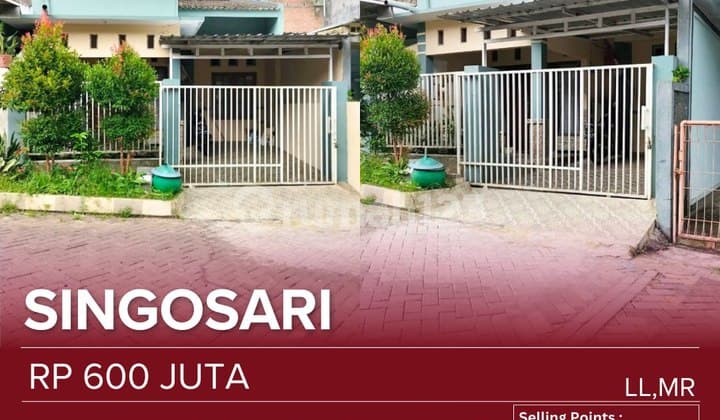 Rumah Dalam Perumahan Area Tenang Dan Nyaman Kawasan Ekonomi Khusus Dekat Museum Singhasari Cocok Unutk Keluarga Kecil. Full Bangunan