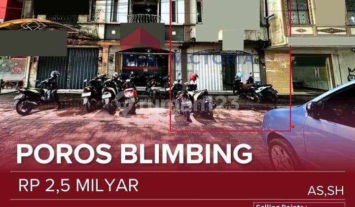 Ruko 2 Lantai Dijual - Poros Jalan Raya Blimbing, Malang