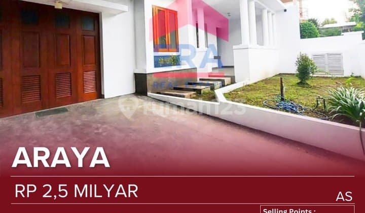 Dijual Rumah Eksklusif di Cluster Favorit Perumahan Elit Araya, Kawasan Premium dengan Lingkungan Hijau, Tenang, dan Aman. Lokasi Strategis dengan Pemandangan Lapangan Golf Araya yang Asri, Cocok Bagi Keluarga Maupun Profesional yang Mengutamakan Kenyaman