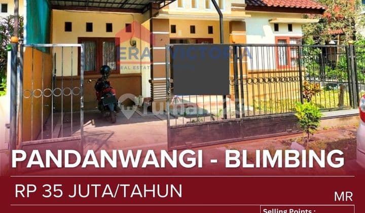 For Rent Corner House in Pandanwangi Blimbing Housing Complex. Comfortable and Quiet Atmosphere. Easy Road Access. Location Near Abd Saleh Airport, Karanglo and Pakis Toll Exits, Sulfat Culinary, Puri Bunda Hospital.